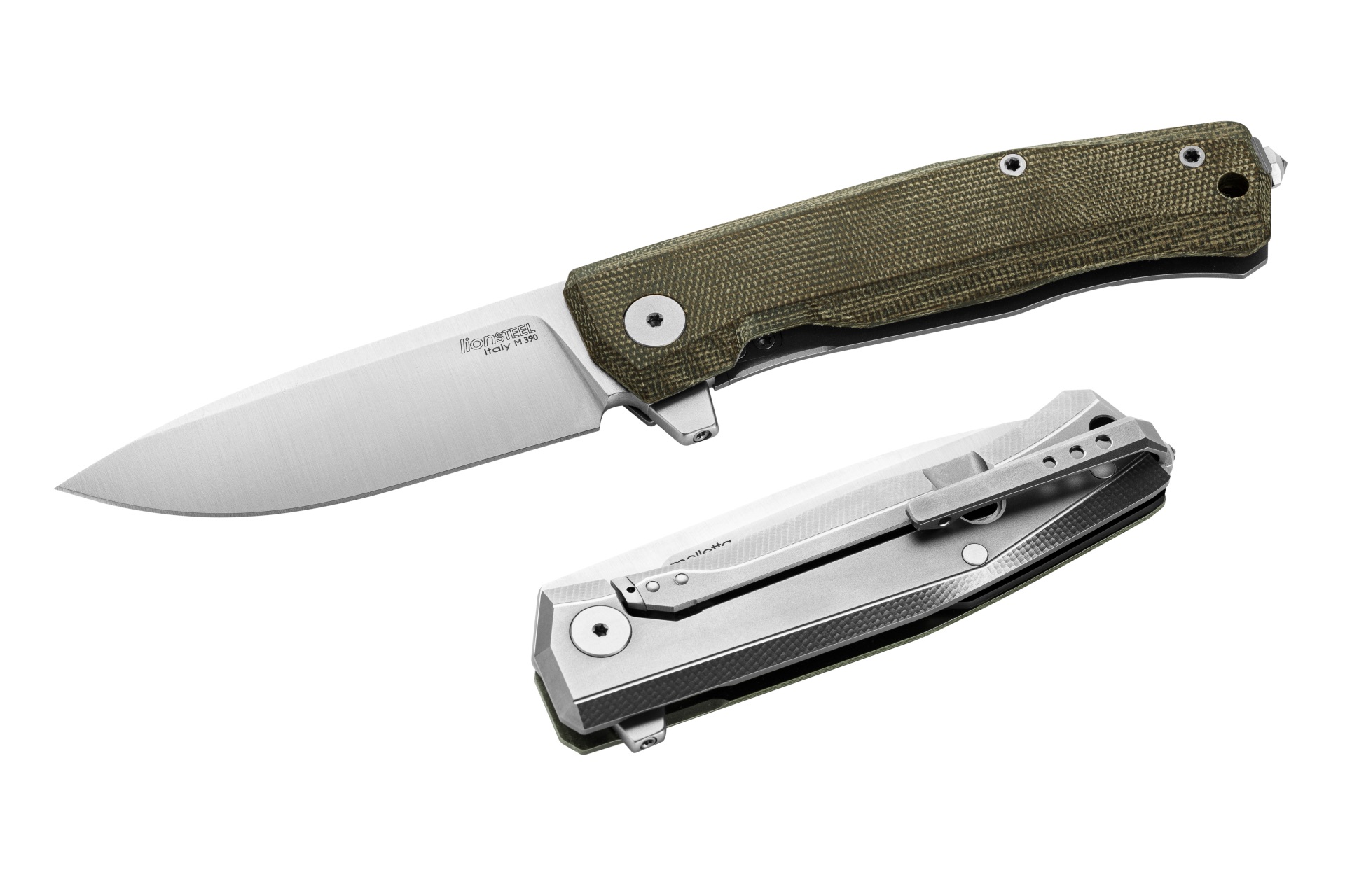 Myto: hi-tech E.D.C. folding knife - Green canvas